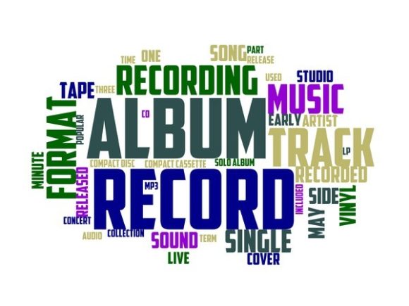 Collecting Music Albums Typography Stick