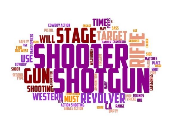 Cowboy Action Shooting Typography Tumble
