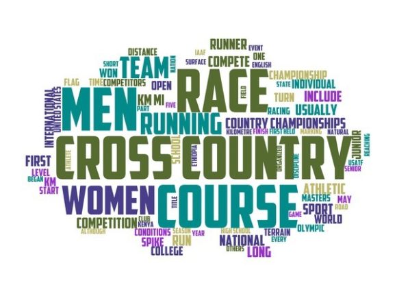 Cross Country Running Typography Skinny
