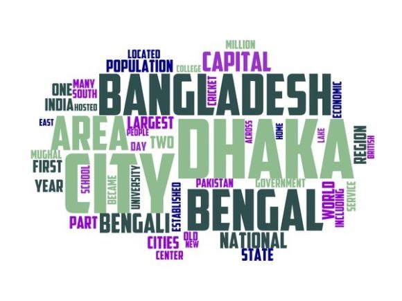 Dhaka Typography Book Cover: A Vibrant Wordcloud Canvas for Creative Expression