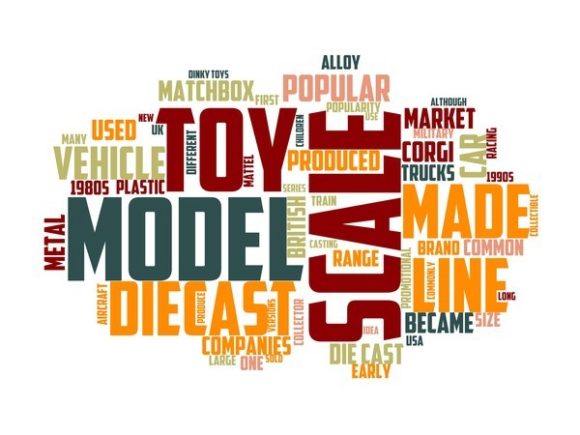 Diecast Collectibles Typography Background