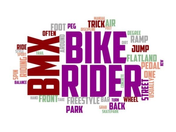 Freestyle BMX Typography Wallpaper: Inspire Creativity with Hand-Drawn Wordcloud Design