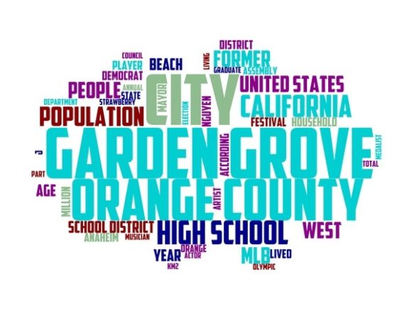 Garden Grove Typography Sublimation