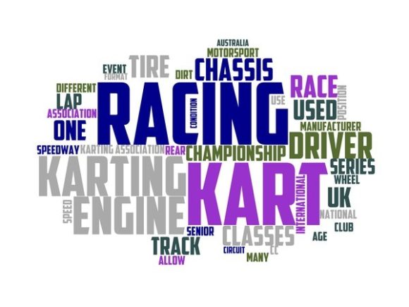Go Kart Racing Typography Skinny Tumbler